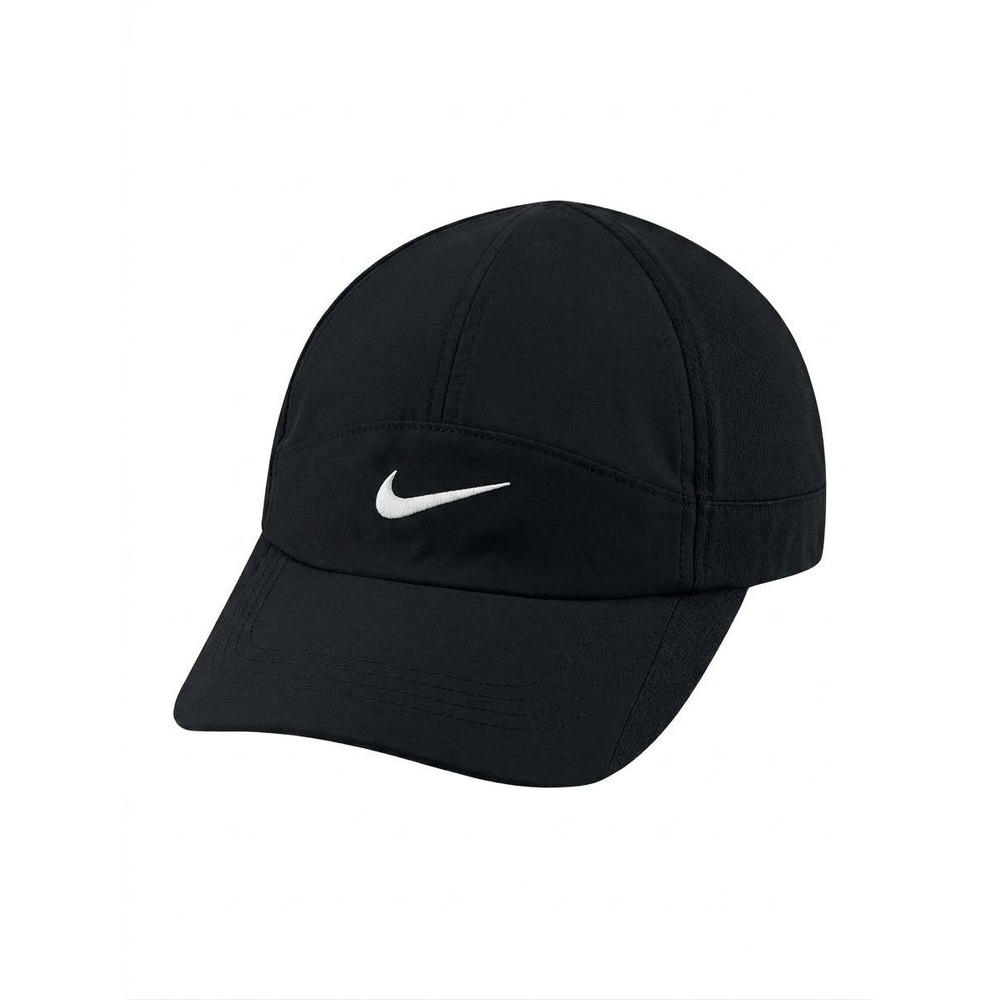 Nike Featherlight 7 Panel Dri-FIT Running Hat Black Adjustable Performance Cap